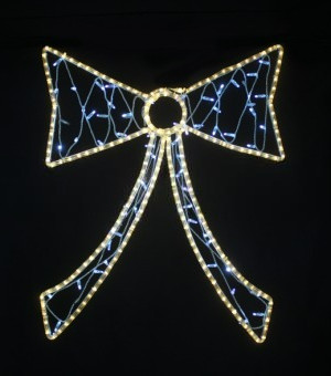 Светодиодная фигура Бант 58*63 см., 24В, Тёплый белый/Белый, TeamProf (960222)