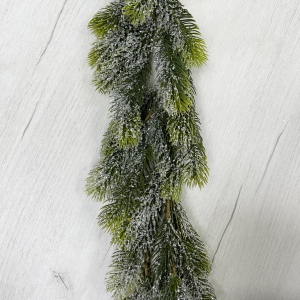 Гирлянда еловая Скандинавская сказка в инее 185 см., 100% Литая, Christmas DeLuxe (87389) 