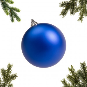 Шар пластиковый матовый 140 мм., синий, ЕлкиТорг (150503)