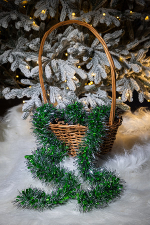 Мишура Шарм д.80 мм., дл.2 м.,зеленый, КАЗ КОМ (Г-283/зеленый)