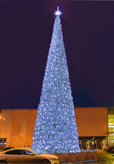 Уличная светодинамическая елка Евро-2 зеленая 10 м., каркасная, ПВХ, Green Trees (GT10EVPVCLED)