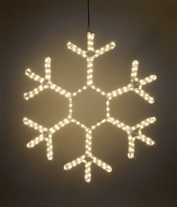Светодиодная фигура Снежинка 50 см., 220V, 144 теплых белых LED ламп, BEAUTY LED (LC-13041)