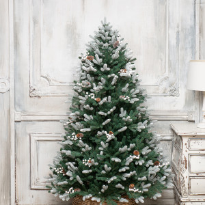 Искусственная елка Амелия заснеженная 120 см., 100% литая хвоя, ЕлкиТорг (163120)