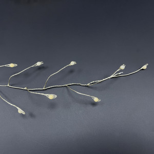 Светодиодная нить Капли 600 белых ламп, 15 м., 24В, серебряный провод, LUCA (84912)