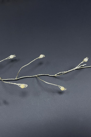 Светодиодная нить Капли 600 белых ламп, 15 м., 24В, серебряный провод, LUCA (84912)