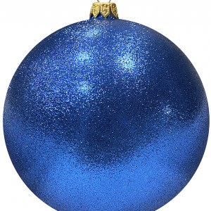 Шар пластиковый Искристый, 115 мм., 1 шт., синий, ПромЕлка (ШИПЛ-115Blue)