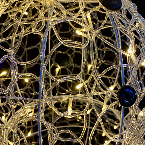 Снеговик светодиодный с мерцающим диодом 90*50 см., тепло-белое свечение, прозрачный провод, IP 20, Winner (51ww)