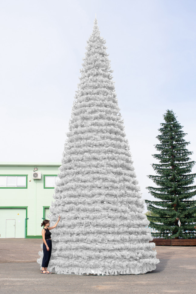 Уличная елка Испанская белая 29 м., каркасная, ПВХ, Green Trees (GT29ISPVCW)