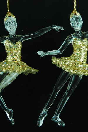 Украшение &quot;Балерина&quot;, цвет золотой, 2 вида, цена за 1 шт от 12 до 13 см. (150980)