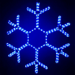 Светодиодная фигура Снежинка Зимняя Классика 50 см., синего свечения, IP54, LTC (LC-13042)