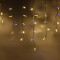 Светодиодная бахрома 108 теплых белых LED ламп, 3*0.6 м., 220В, мерцание, белый резиновый провод, Teamprof (TPF-i3*0.6F-RW/WW)