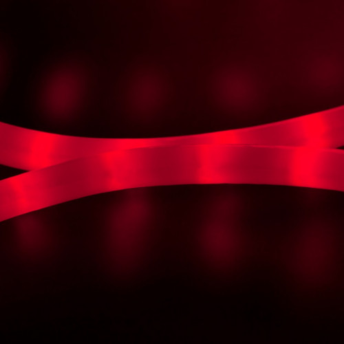 Дюралайт светодиодный 2-х проводной, диаметр 13 мм., 220В, красные LED лампы 36 шт на 1 м., бухта 100 м., матовый, статика, Teamprof (TPF-DL-2WHM-100-240-R)