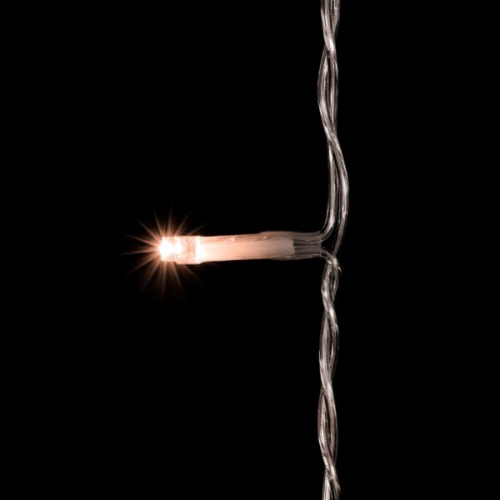 Светодиодный занавес 2*2 м., 400 экстра теплых белых LED ламп, облегченный, прозрачный провод ПВХ, LTC (PCL400NOT-10-2EWW)  