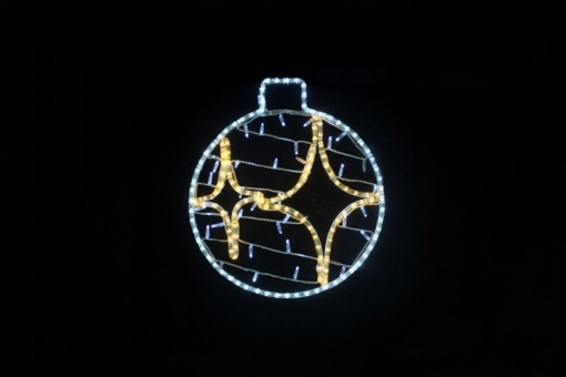 Светодиодная фигура Шар Сириус 83*90 см., 24В, Тёплый белый/Белый, TeamProf (960224)