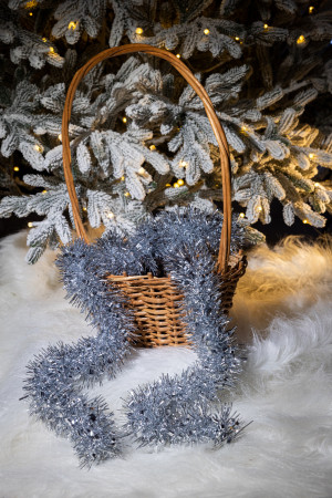 Мишура Шарм д.80 мм., дл.2 м.,серебро, КАЗ КОМ (Г-283/серебро)