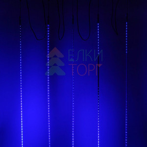 Гирлянда Тающие сосульки 5*1 м., 24V., 480 синих LED ламп, коннектор, черный ПВХ, Beauty Led (CCL480-10-1B)