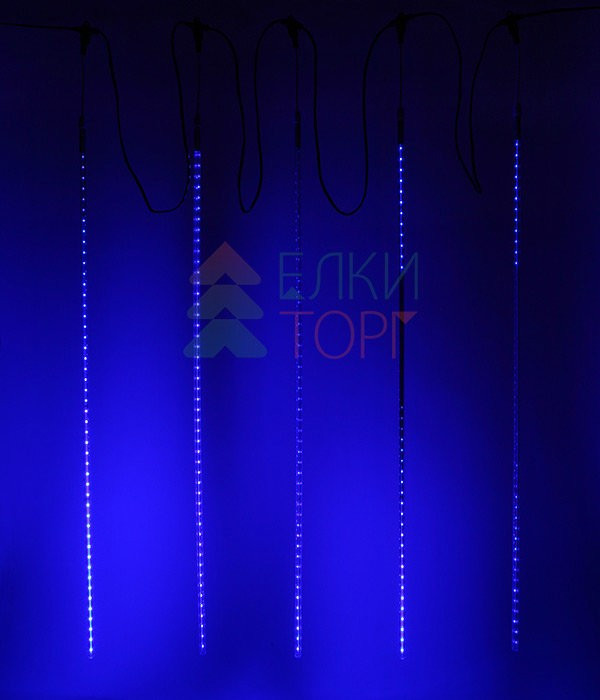 Гирлянда Тающие сосульки 5*1 м., 24V., 480 синих LED ламп, коннектор, черный ПВХ, Beauty Led (CCL480-10-1B) 