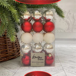 Набор пластиковых шаров Толледо 60 мм., 30 шт., Christmas DeLuxe (89768)