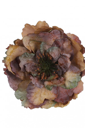 Декоративный цветок на клипсе пион, коричневый, 8*14 см. House of Seasons (84778)