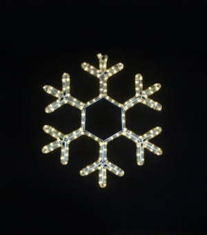 Светодиодная фигура Снежинка 80 см., 24В, Тёплый белый, TeamProf (960225)