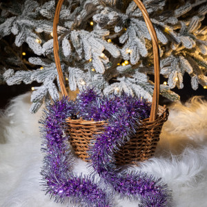 Мишура Шарм д.80 мм., дл.2 м.,сиреневый, КАЗ КОМ (Г-283/сиреневый)