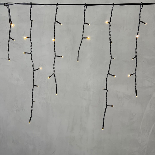 Светодиодная бахрома 3,1*0,5 м., 150 теплых белых LED ламп, черный провод ПВХ, LTC (PIL150-11-2WW)