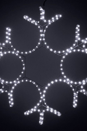 Светодиодная фигура Снежинка Зимняя Классика 70 см., холодное белое свечение, IP54, LTC (LC-13043)