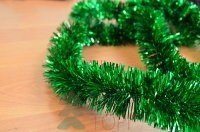 Мишура цвет зеленый, диаметр 100 мм., длина 3 м., ЕлкиТорг (M100green)