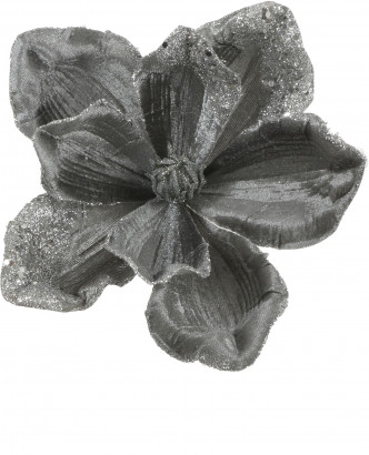 Цветок Магнолия Прекрасная серебро 20*23 см, на клипсе, House of seasons (83897)