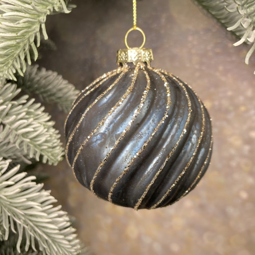 Набор стеклянных шаров Фригат 80 мм., 12 шт., синий, Christmas DeLuxe (85685-87189)