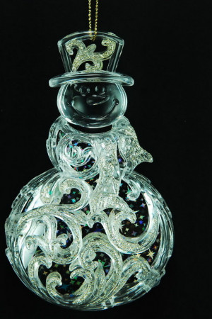 Украшение &quot;Снеговик&quot; цвет серебро-золото,12 см. (150036)