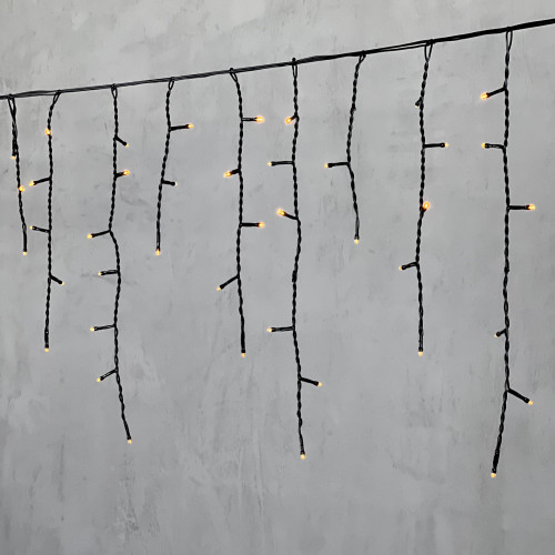 Светодиодная бахрома 3,1*0,5 м.,150 желтых LED ламп, черный провод ПВХ, LTC (PIL150-11-2Y)