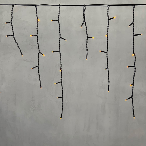 Светодиодная бахрома 3,1*0,5 м.,150 желтых LED ламп, черный провод ПВХ, LTC (PIL150-11-2Y)