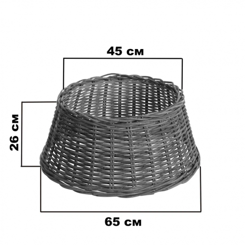 Корзина для декорирования подставки 28х65 см., коричневая, Christmas DeLuxe (83793)