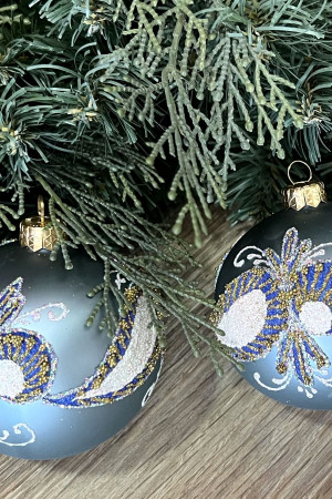 Набор стеклянных шаров  Стрекоза, 2 шт., голубой, Irena CO (91108)