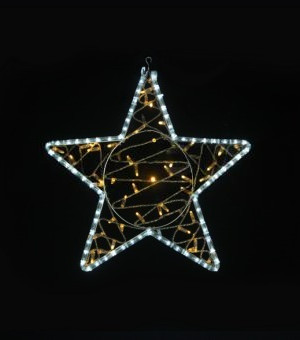 Светодиодная фигура Звезда Антарес 80 см., 24В, Тёплый белый/Белый, TeamProf (960227)