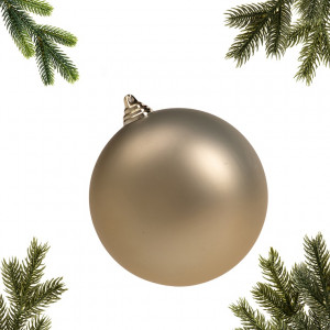 Шар пластиковый матовый 140 мм., шампань, ЕлкиТорг (150508)