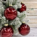 Набор стеклянных шаров Царское бордо 80 мм., 9 шт., Christmas DeLuxe (13886)