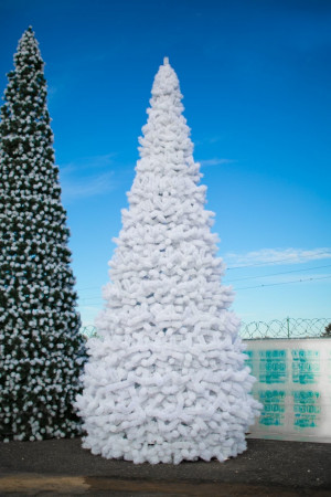 Уличная сосна Уральская белая 8 м., каркасная, Леска, Green Trees (GT8URLESW)