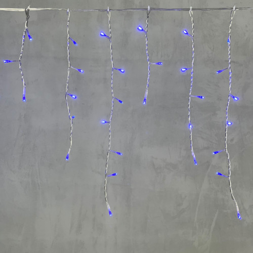 Светодиодная бахрома 4,9*0,5 м., 240 синих LED ламп, прозрачный провод ПВХ, Beauty Led (PIL240-10-2B)