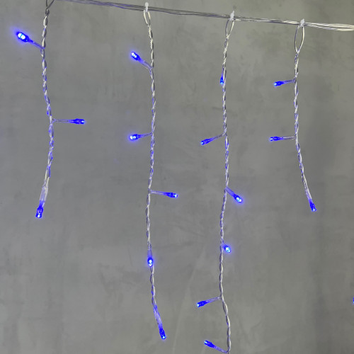 Светодиодная бахрома 4,9*0,5 м., 240 синих LED ламп, прозрачный провод ПВХ, Beauty Led (PIL240-10-2B)