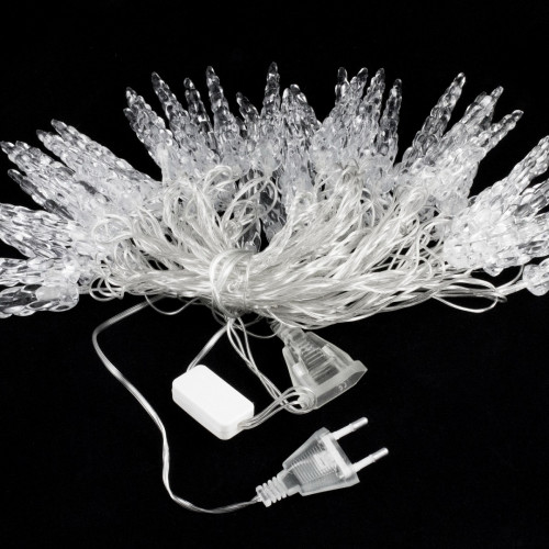 Гирлянда тающие сосульки 8 м., 40 разноцветных LED ламп, прозрачный провод, соединяемая, Winner Light (01.5T.40-(2))