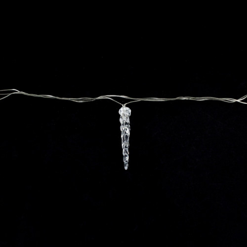 Гирлянда тающие сосульки 8 м., 40 разноцветных LED ламп, прозрачный провод, соединяемая, Winner Light (01.5T.40-(2))