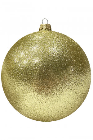 Шар пластиковый Искристый, 150 мм., 1 шт., золотой, ПромЕлка (ШИПЛ-150Gold)