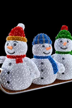 Светодиодная фигура из мишуры Снеговики на санках 160 см., Сад Радости (SR244)