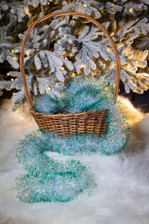 Мишура Хамелеон д.100 мм., дл.2 м.,зеленый, КАЗ КОМ (Г-235/зеленый)