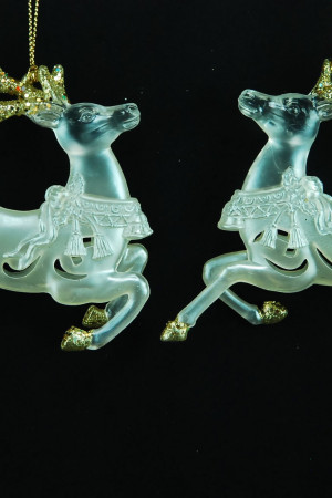 Украшение &quot;Олень&quot; цвет позолоченый, 2 вида, цена за 1 шт.10 см. (150975)