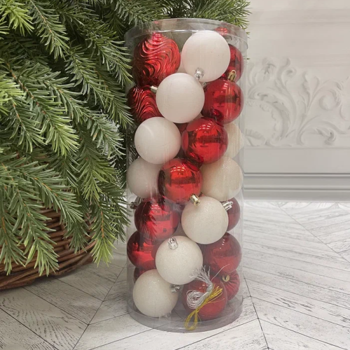 Набор пластиковых шаров Калейдоскоп 60 мм., 35 шт., Christmas DeLuxe (89285)