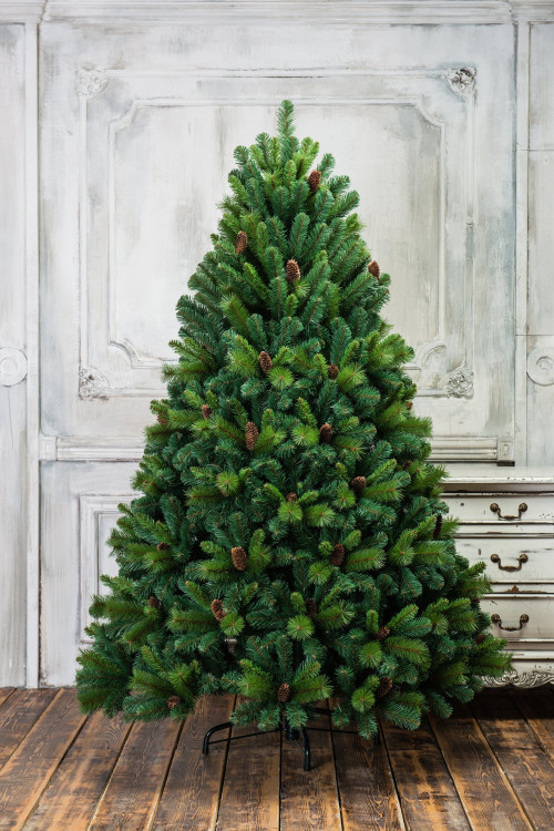 Искусственная сосна Байкальская с шишками 240 см., Леска+ПВХ, ЕлкиТорг (97240)