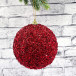 Шар новогодний Бисер 20 см., красный, пенопласт, Christmas DeLuxe (11838)